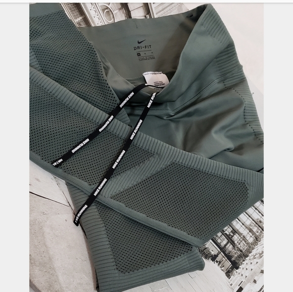 Nike Pants - NIKE RUNNING Olive Green high waist leggings